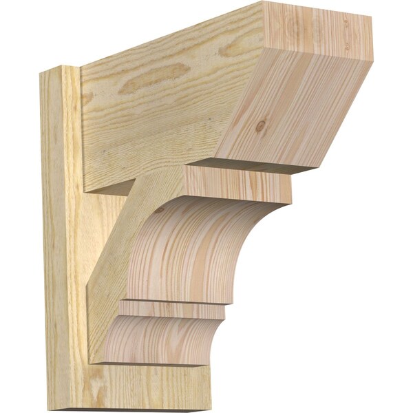 Ekena Millwork Balboa Slat Rough Sawn Outlooker, Douglas Fir, 8"W x 16"D x 16"H OUT08X16X16BOA06RDF - main